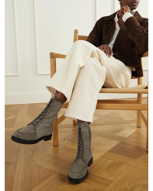 Aeyde Brown Tate Suede Ankle Boots