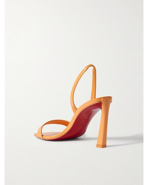 Christian Louboutin Pink O Condora 85 Patent-Leather Slingback Sandals