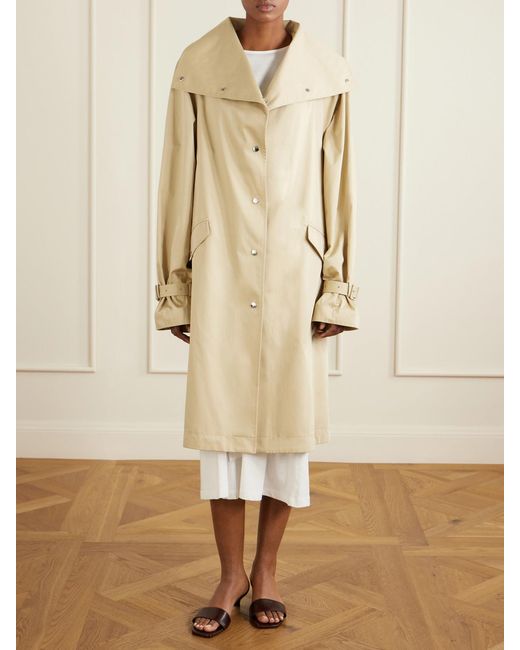 Totême Natural Oversized Cotton Trench Coat
