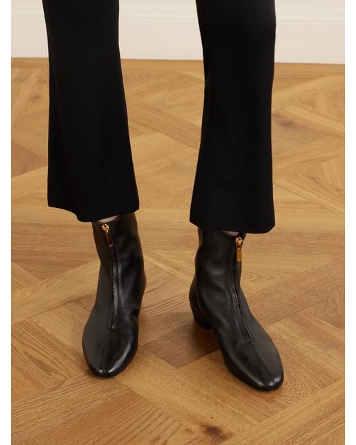 Herbert Levine Black Easy Does It 25 Leather Ankle Boots