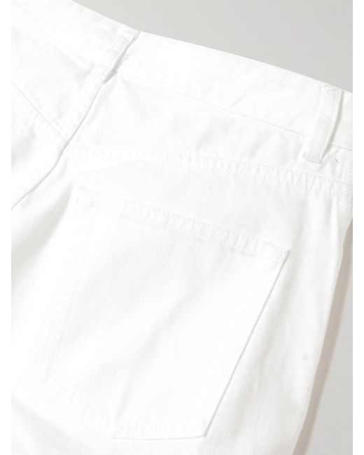 Alaïa White Ruffle Slit Jeans