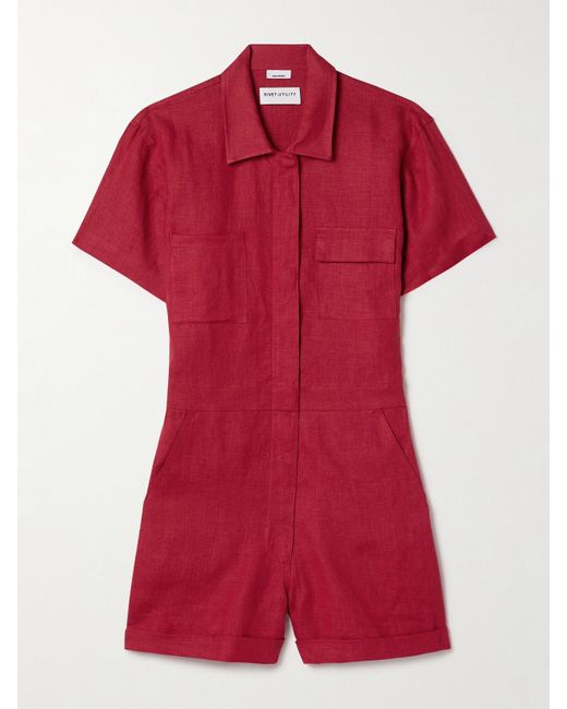 Combi-Short En Lin Dreamer Rivet Utility en coloris Red