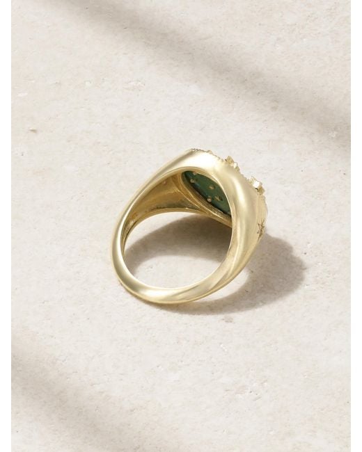 L'Atelier Nawbar Green 18-Karat, And Diamond Ring