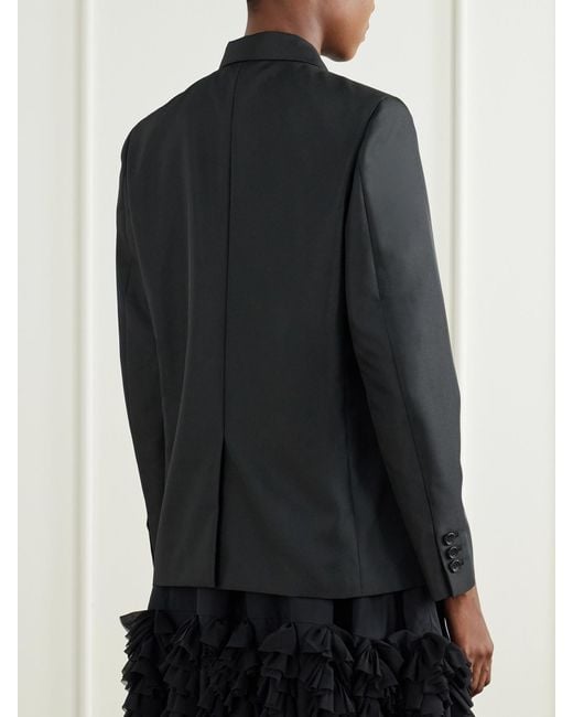 Comme des Garçons Black Floral-Appliquéd Twill Jacket