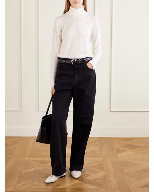 Rohe White Wool And Cashmere-Blend Turtleneck Sweater
