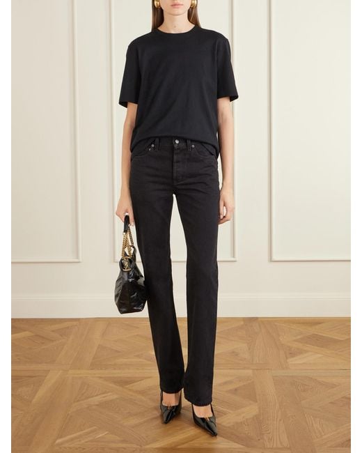 Saint Laurent Black Hortense Leather Shoulder Bag