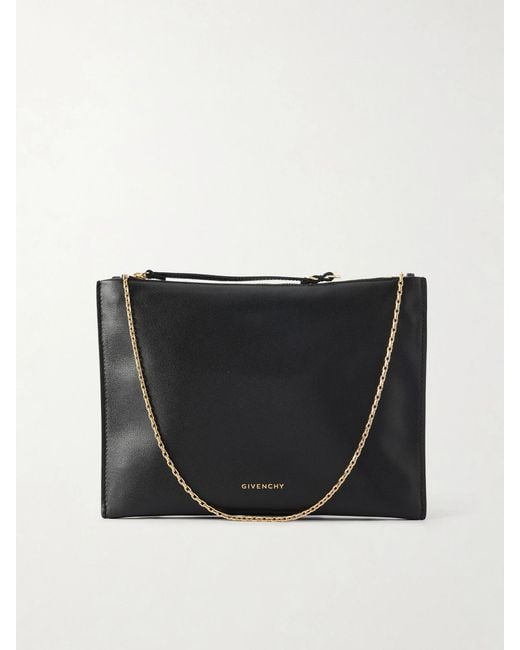 Givenchy Black Voyou Leather Clutch
