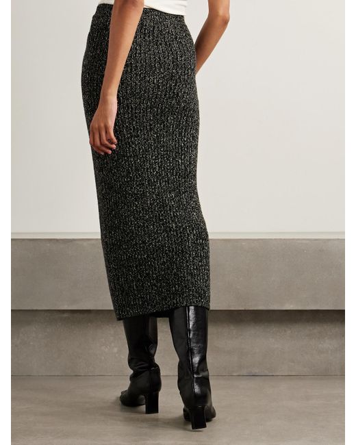 Max Mara Black Rodano Midirock Aus Einer Wollmischung