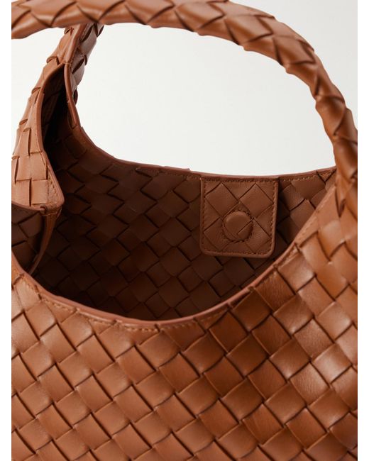 Bottega Veneta Brown Campana Large Intrecciato Leather Shoulder Bag