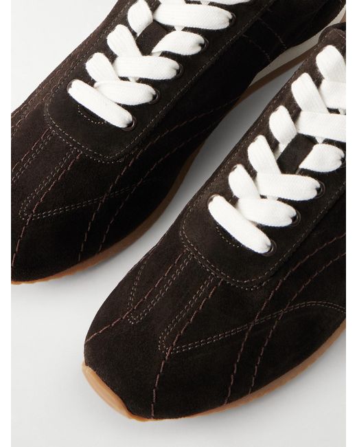 Totême  Black Flex Suede Sneakers