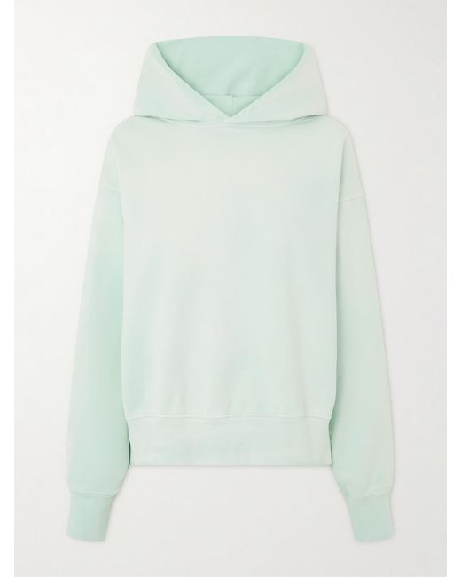 SLVRLAKE Denim Green Cinch Cotton-Jersey Hoodie