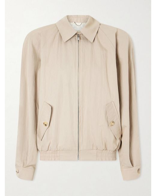 Magda Butrym Natural Embroidered Cotton-Blend Jacket