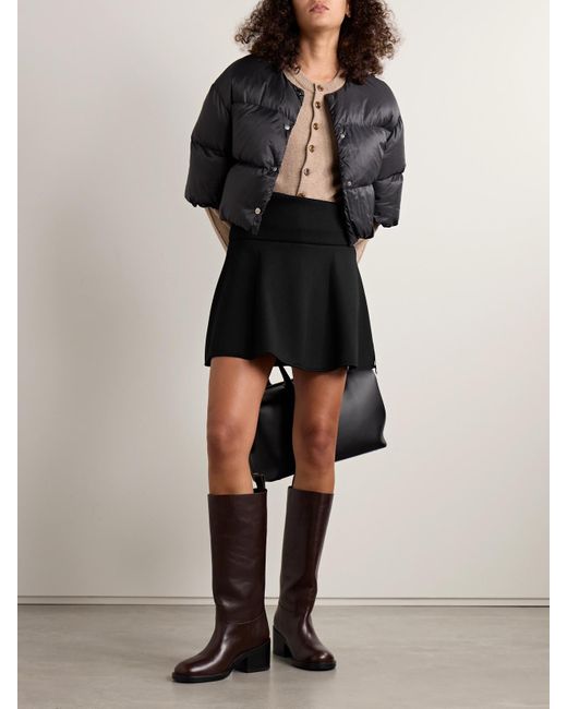 Moncler Black Stretch-Jersey Mini Skirt