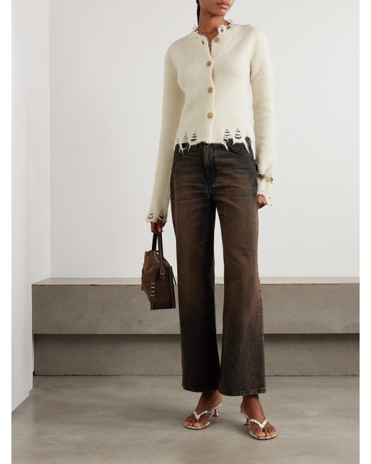 Haikure Natural Jill Distressed Knitted Cardigan