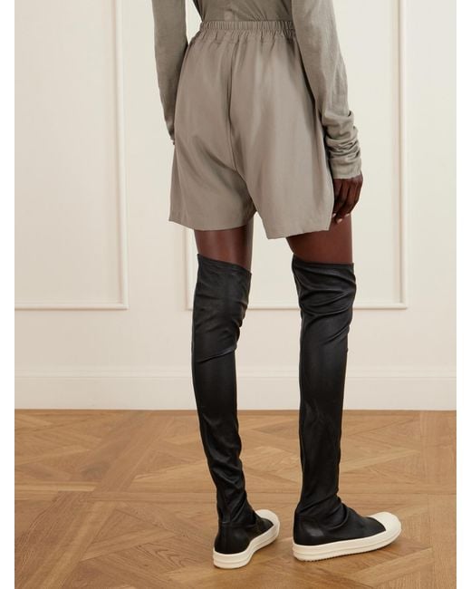 Rick Owens Gray Cady Drawstring Shorts