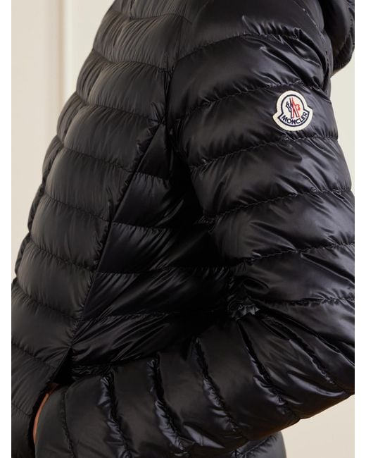 Moncler Black Igelhood Hooded Quilted Shell Down Jacket