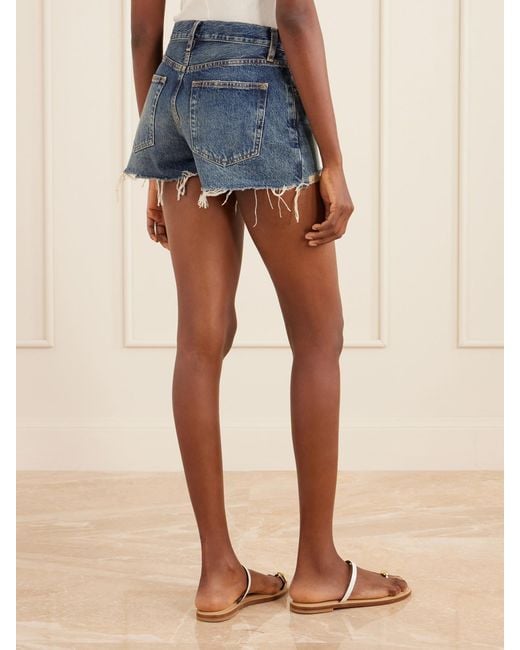 FRAME Blue The Hang Denim Shorts