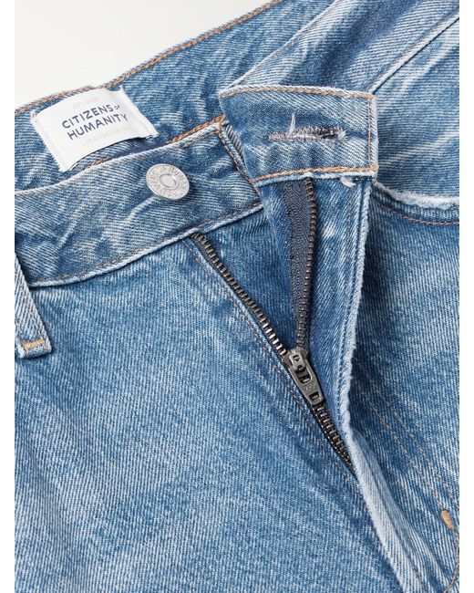 Citizens of Humanity Blue Miro Mid-Rise Barrel-Leg Recycled Jeans