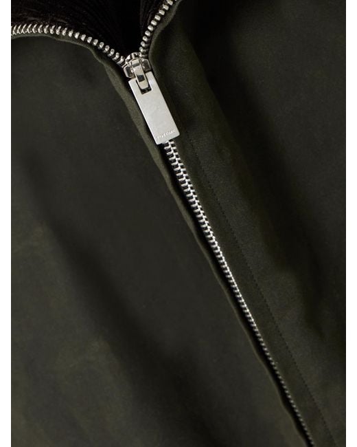 Totême Black Jacke Aus Gewachster Biobaumwolle Mit Cordbesatz