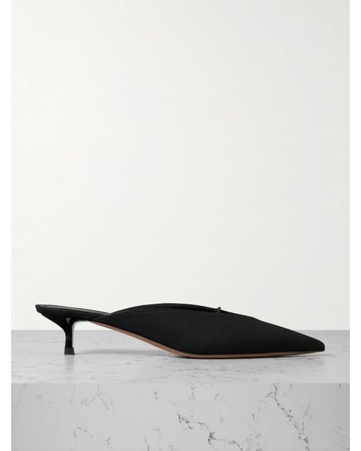Neous White Matar Mules Aus Satin
