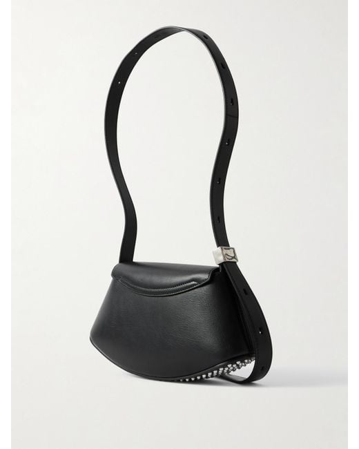 Jil Sander Black Eldorado Small Leather Shoulder Bag