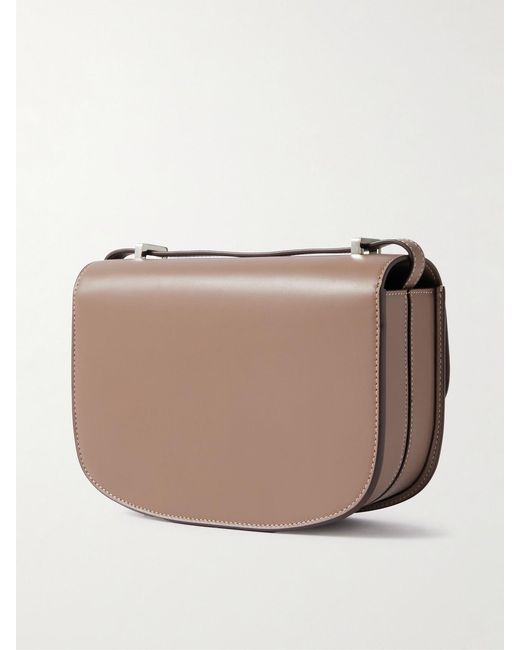 SAVETTE Brown Tondo 22 Leather Shoulder Bag