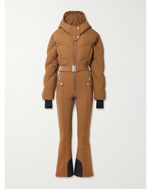 CORDOVA Natural Ajax Hooded Belted Recycled Quilted Down Ski Suit