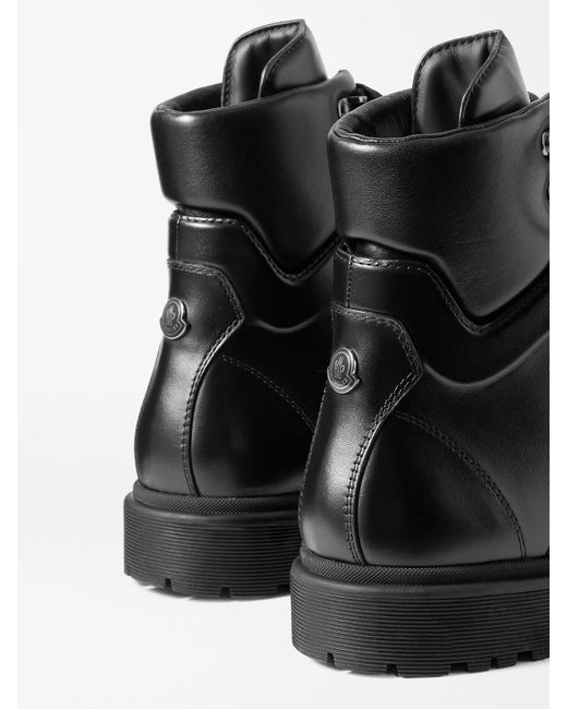 Moncler Black Patty Leather Ankle Boots