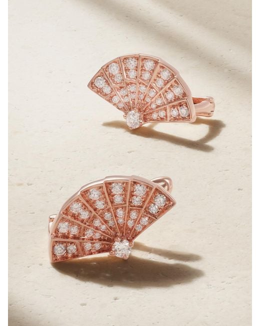 Garrard Pink Fanfare Symphony 18-Karat Rose Diamond Earrings