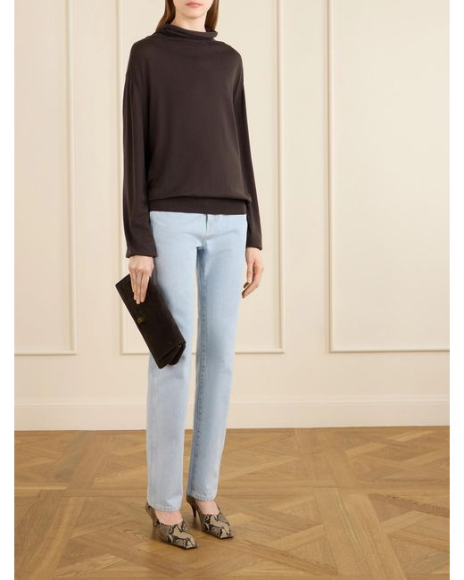 Khaite Brown Annette Merino Wool Turtleneck Sweater
