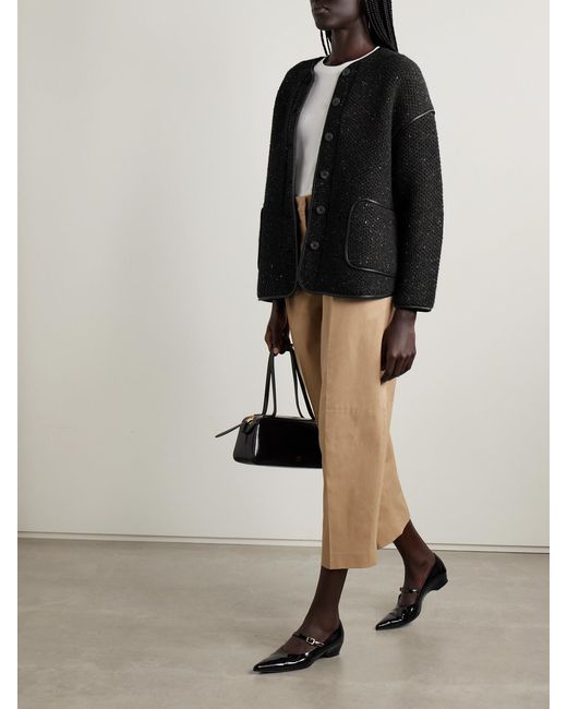 Altuzarra Black Medrano Honeycomb-Knit Wool-Blend Jacket