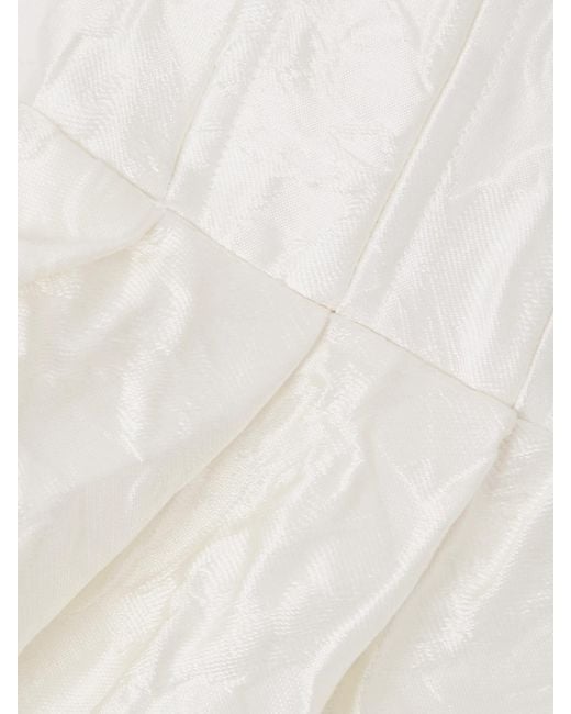 Rebecca Vallance White Vanilla Dreams Pleated Cloqué Mini Dress