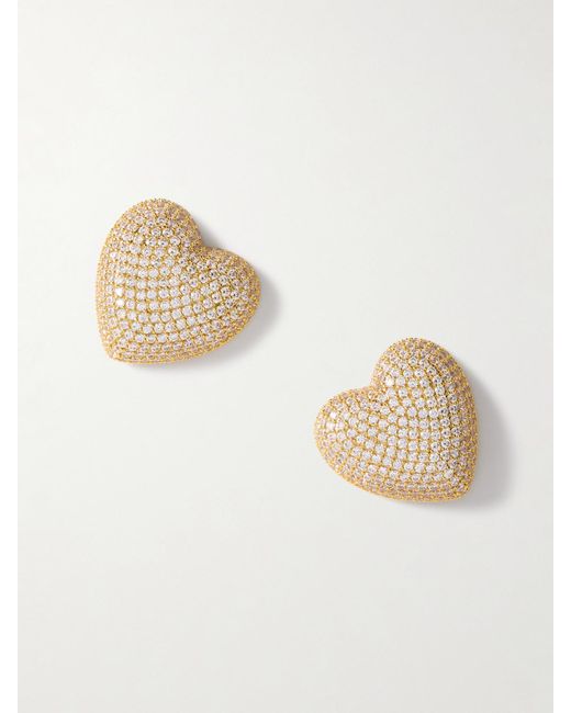 Joolz by Martha Calvo Natural Amor Vergoldete Ohrringe Mit Kristallen