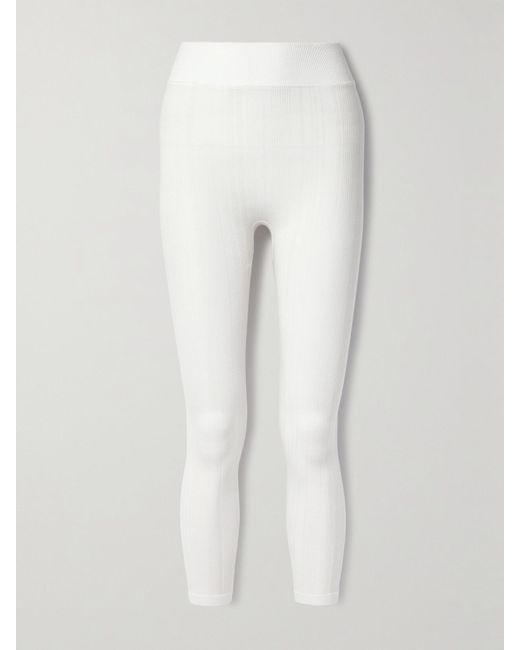 CORDOVA White Sol Ribbed Stretch-Jersey Leggings