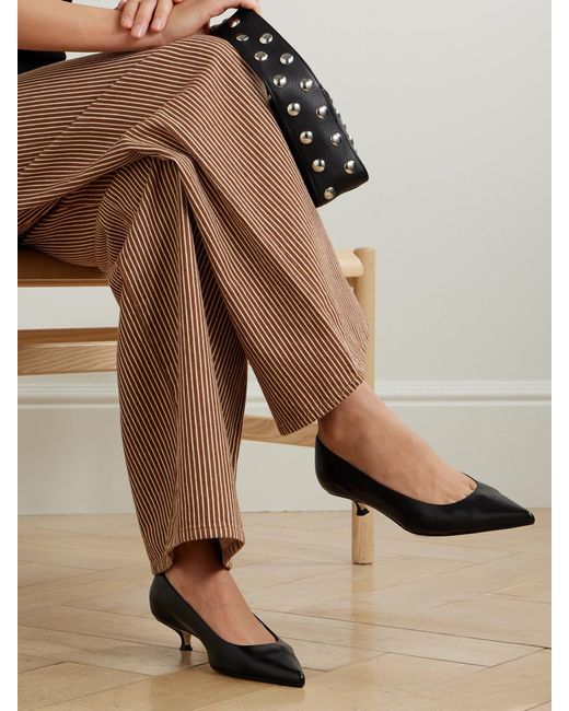 Aeyde Black Cari Leather Pumps
