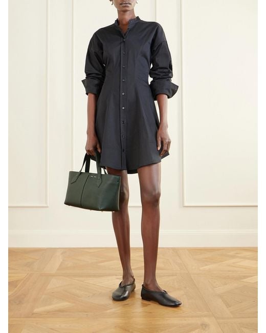 Proenza Schouler Black East West Chelsea Textured-Leather Tote