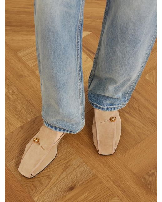 Herbert Levine Natural Showtime 30 Suede Loafers