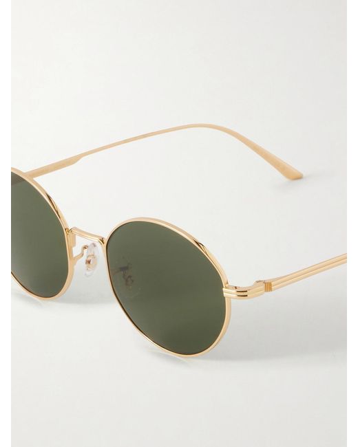 Oliver Peoples Green Khaite 1994C Round-Frame Metal Sunglasses