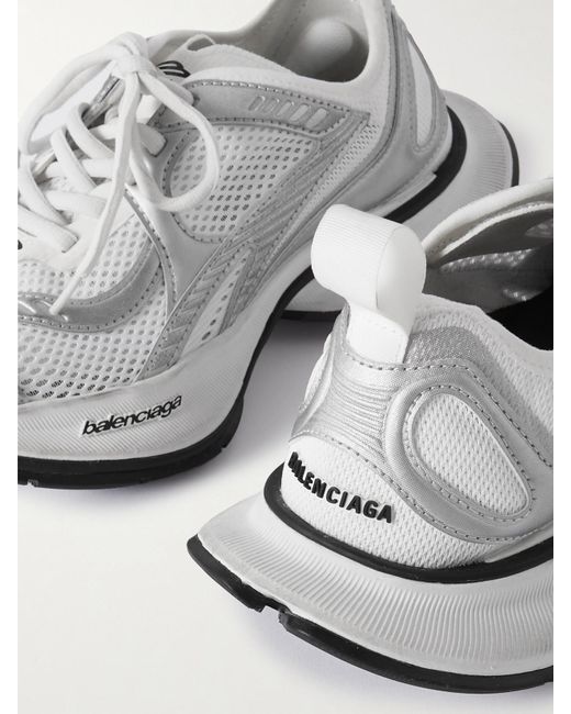 Balenciaga White Circuit Mesh And Rubber Sneakers