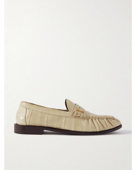 Saint Laurent White Le Loafer Leather Loafers