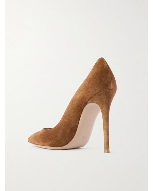 Gianvito Rossi White 105 Suede Pumps
