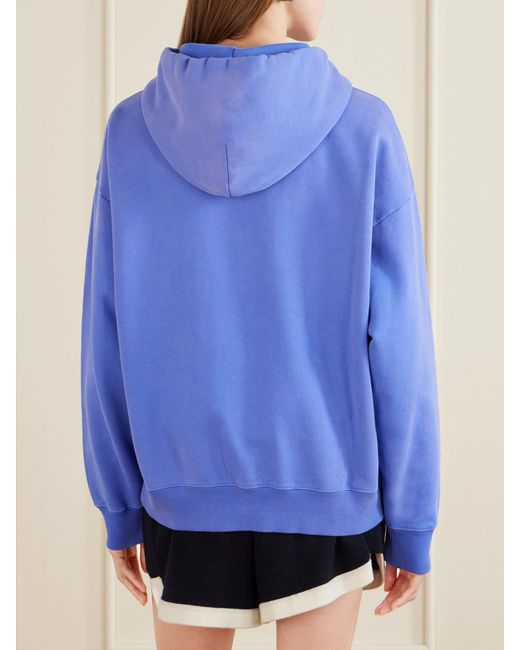 Aimé Leon Dore Blue Appliquéd Cotton-Jersey Hoodie