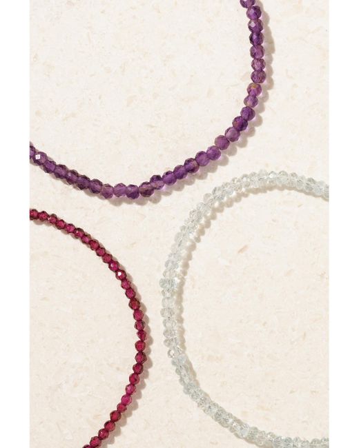 JIA JIA White Net Sustain Birthstone 14-Karat Beaded Bracelet