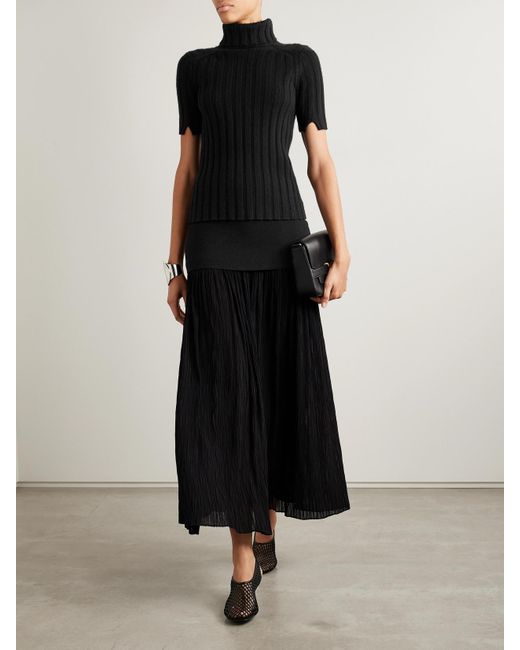 Proenza Schouler Black Starling Wool And Cashmere-Blend Turtleneck Sweater