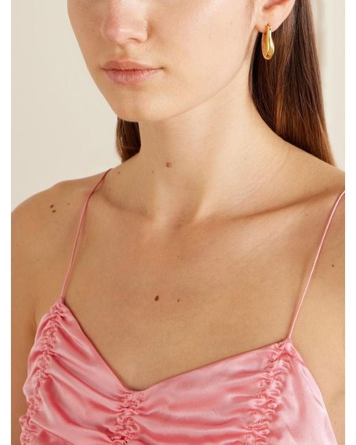 Khaite Metallic Keefe-Plated Earrings
