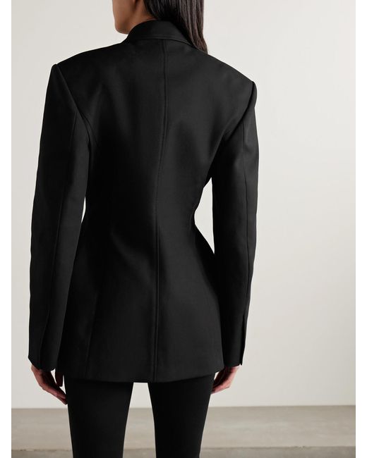 Wardrobe NYC Black Contour Cotton-Twill Blazer