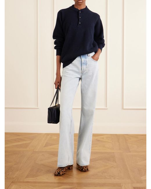 Blazé Milano Blue Highland Dorset Ribbed-Knit Wool And Cashmere-Blend Sweater