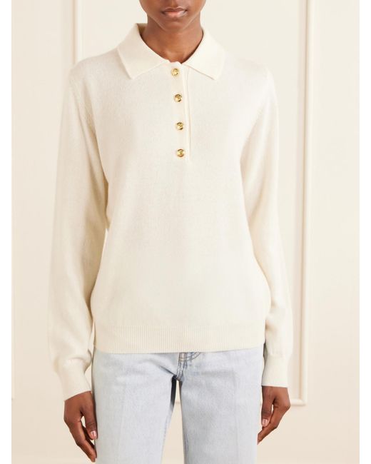 Blazé Milano Natural Highland Wool And Cashmere-Blend Polo Sweater