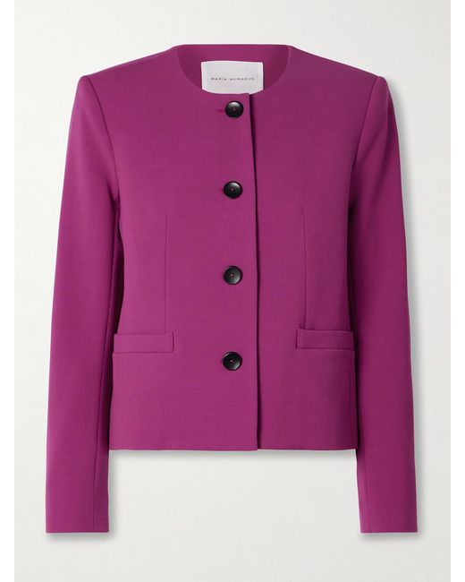 Maria McManus Purple Stretch-Wool Jacket