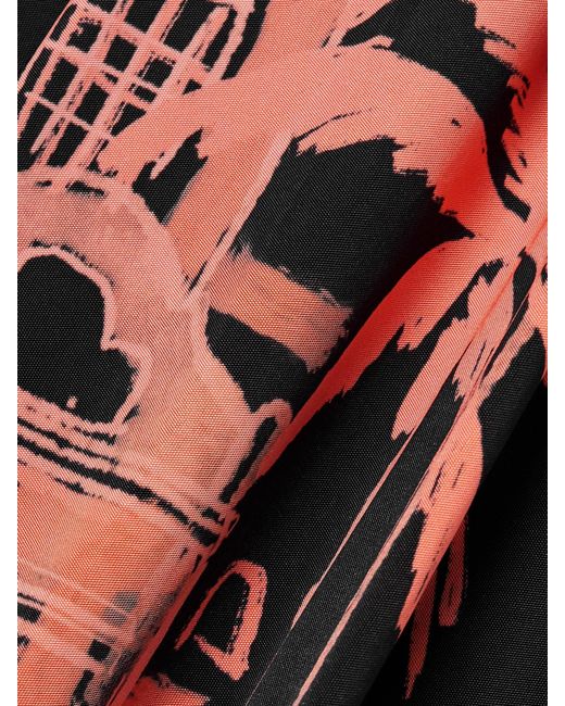 Johanna Ortiz White Nuestra Tierra Ruched Printed Satin-Jersey Maxi Dress